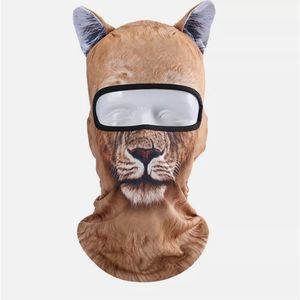 Breathable 3D Animal Printing Balaclava Cycling Hat Dog Cat Ears Full Face Mask
